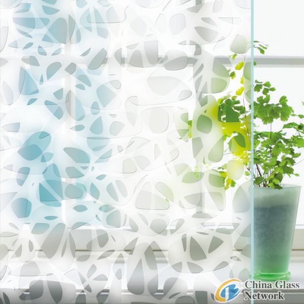 Acid etched glass